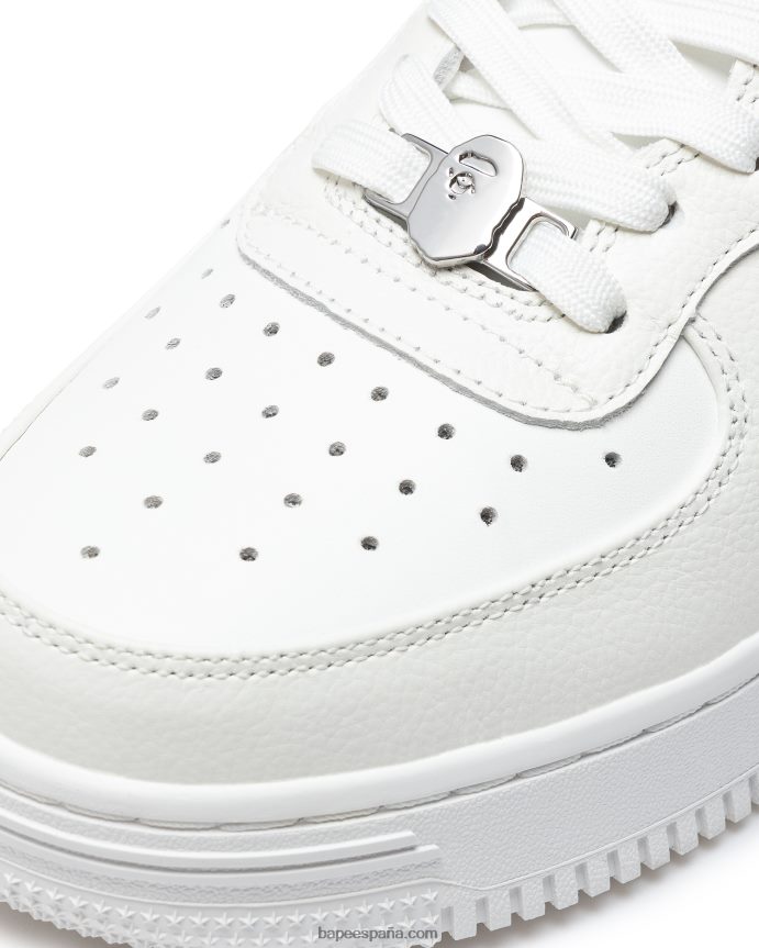 hombres A Bathing Ape mis zapatillas 288PLL742 blanco
