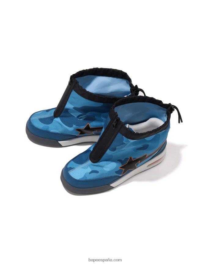hombres A Bathing Ape nido de abeja camo zip road sta m2 288PLL670 azul