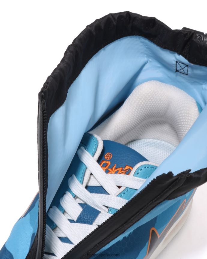 hombres A Bathing Ape nido de abeja camo zip road sta m2 288PLL670 azul