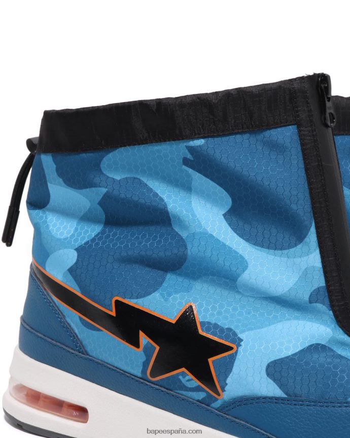 hombres A Bathing Ape nido de abeja camo zip road sta m2 288PLL670 azul