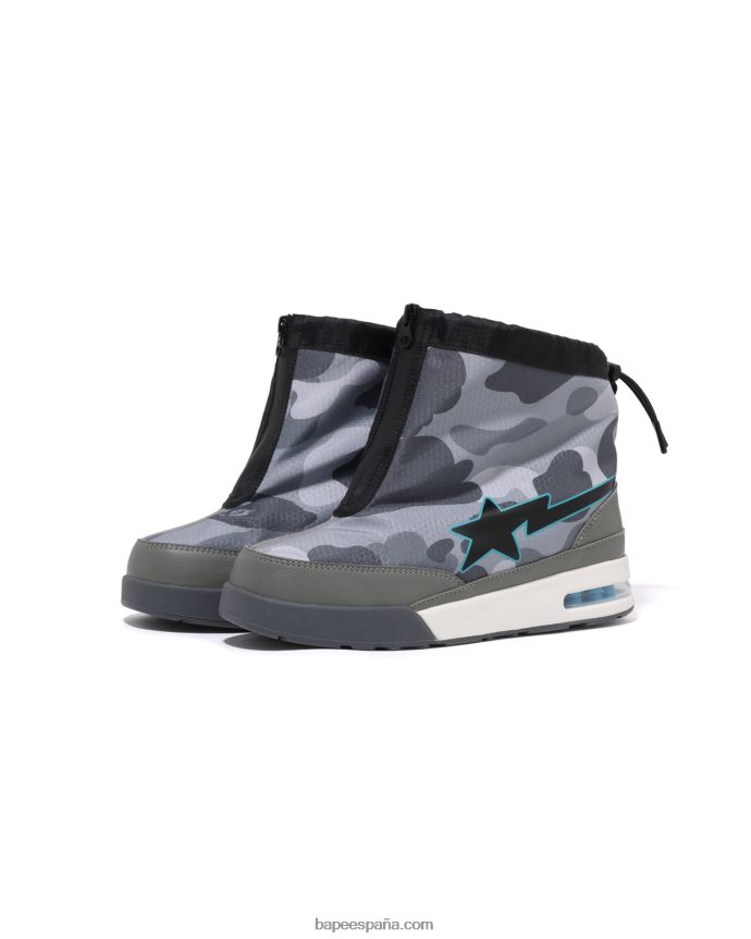 hombres A Bathing Ape nido de abeja camo zip road sta m2 288PLL671 gris
