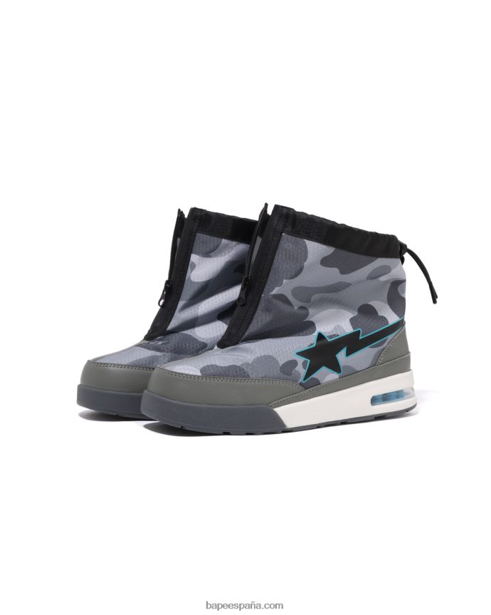 hombres A Bathing Ape nido de abeja camo zip road sta m2 288PLL671 gris