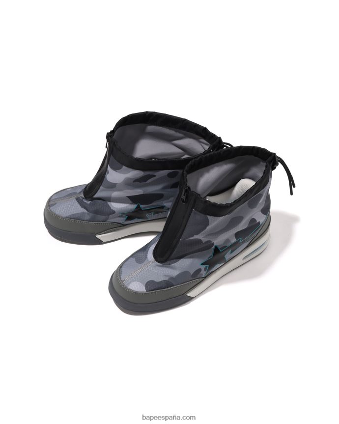 hombres A Bathing Ape nido de abeja camo zip road sta m2 288PLL671 gris