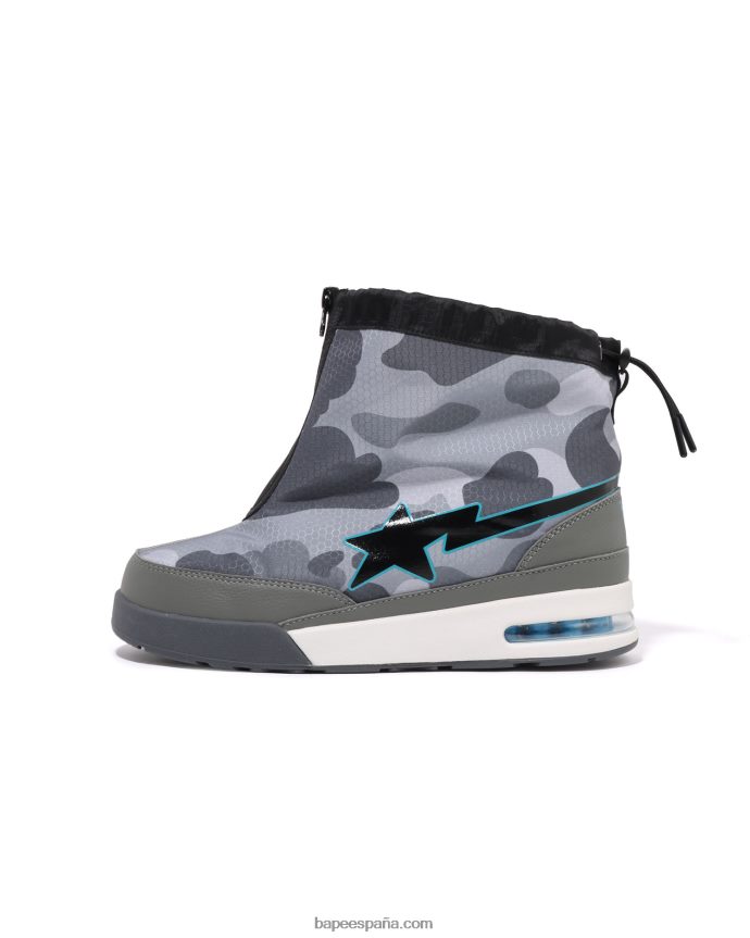 hombres A Bathing Ape nido de abeja camo zip road sta m2 288PLL671 gris