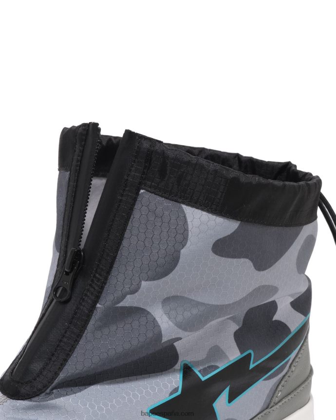 hombres A Bathing Ape nido de abeja camo zip road sta m2 288PLL671 gris