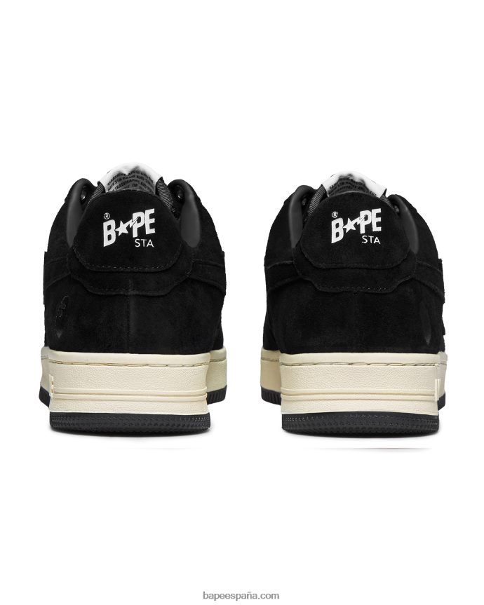 hombres A Bathing Ape zapatillas 288PLL721 negro