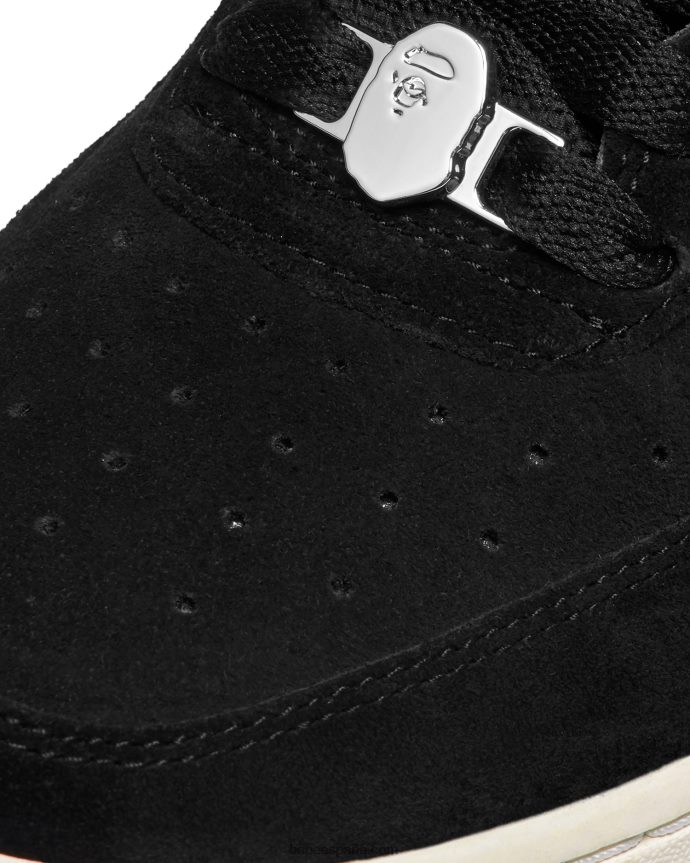 hombres A Bathing Ape zapatillas 288PLL721 negro