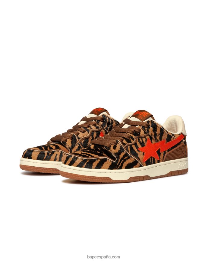 hombres A Bathing Ape zapatillas cny sk8 sta m2 288PLL712 marrón