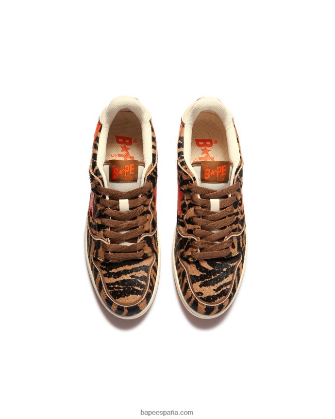hombres A Bathing Ape zapatillas cny sk8 sta m2 288PLL712 marrón