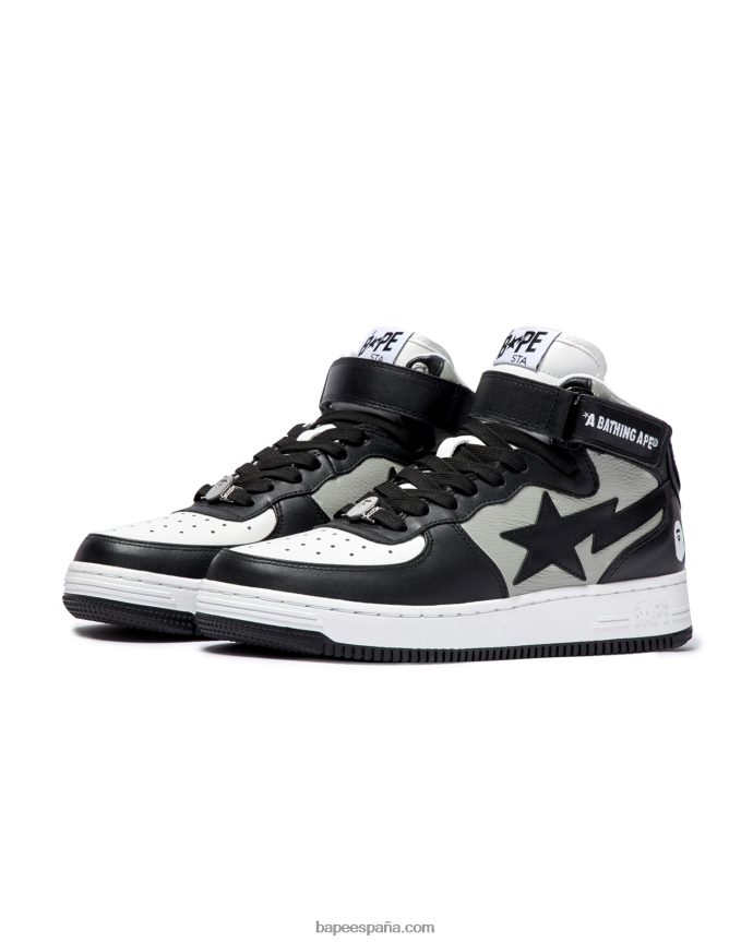 hombres A Bathing Ape zapatillas mi #2 m2 288PLL703 negro