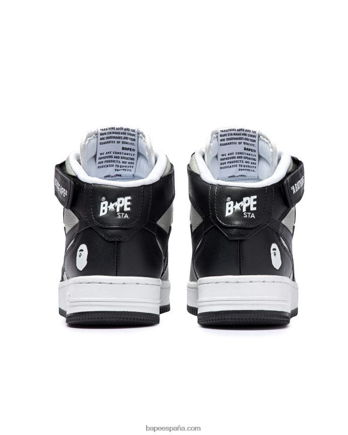 hombres A Bathing Ape zapatillas mi #2 m2 288PLL703 negro