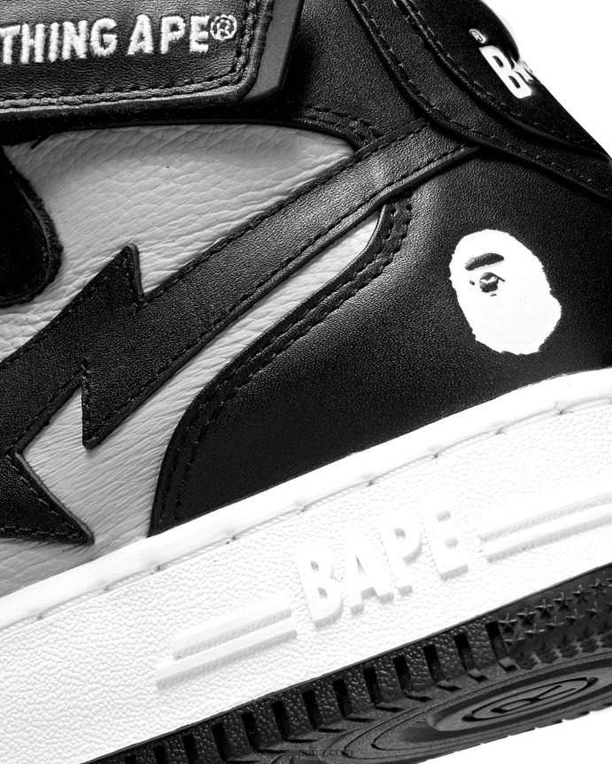 hombres A Bathing Ape zapatillas mi #2 m2 288PLL703 negro