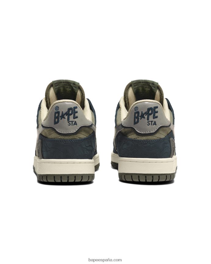 hombres A Bathing Ape zapatillas sk8 sta 288PLL731 Azul marino