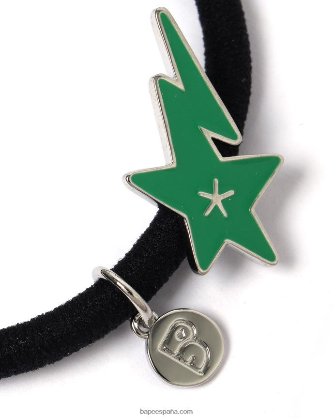 mujer A Bathing Ape diadema con logo 288PLL1116 Esmeralda