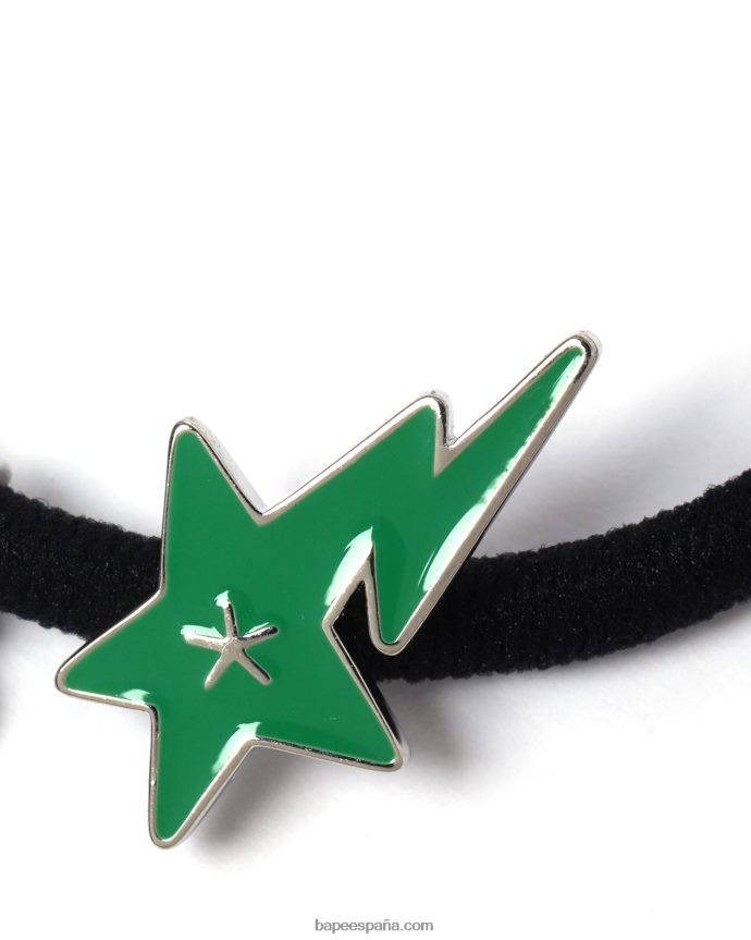 mujer A Bathing Ape diadema con logo 288PLL1116 Esmeralda