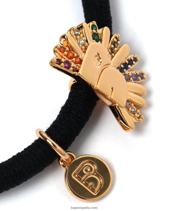 mujer A Bathing Ape diadema dorada con logo 288PLL1124 caso