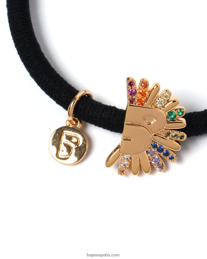mujer A Bathing Ape diadema dorada con logo 288PLL1124 caso