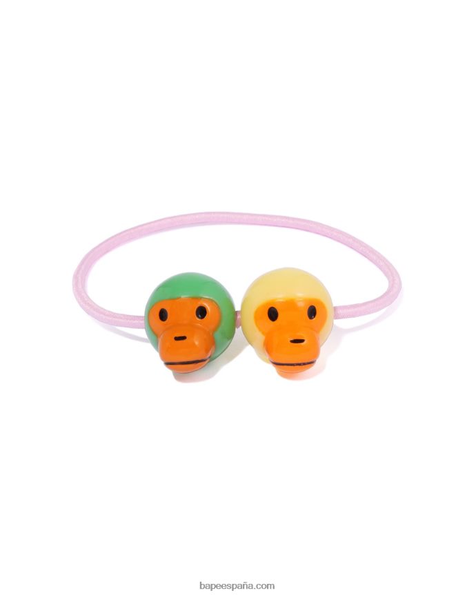 mujer A Bathing Ape juego de bandas de goma para el cabello baby milo 288PLL1075 verde claro