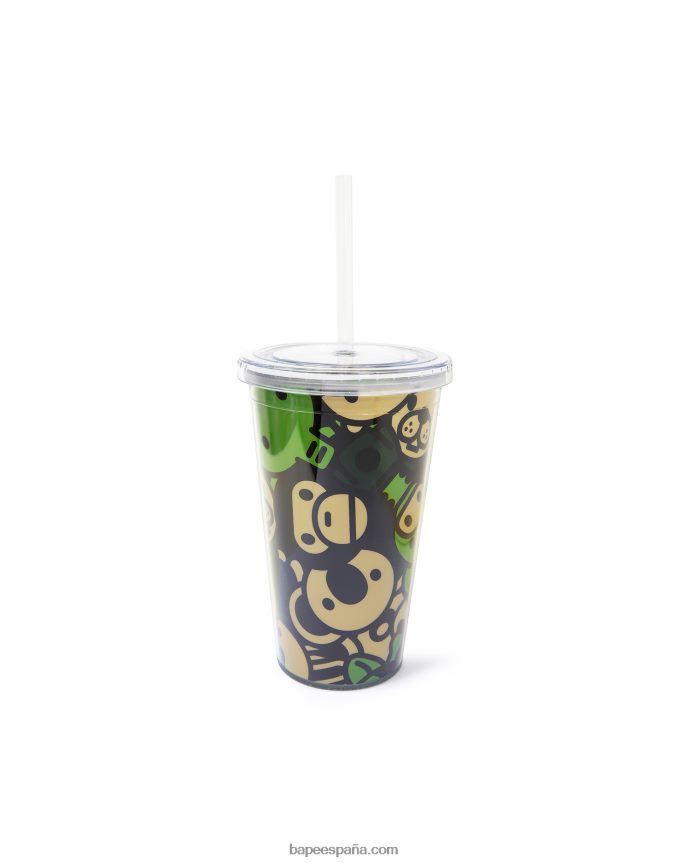 mujer A Bathing Ape vaso plastico bebe milo 288PLL1133 ejercito verde