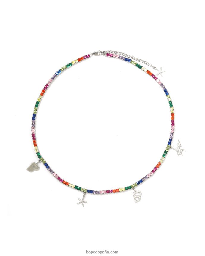 mujer A Bathing Ape collar de cristal multicolor 288PLL1114 caso