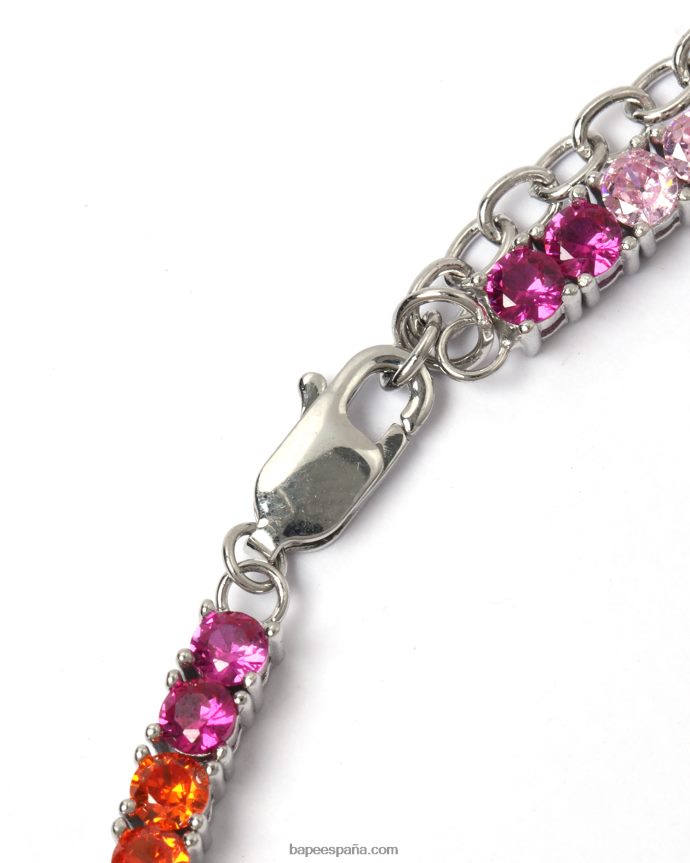 mujer A Bathing Ape collar de cristal multicolor 288PLL1114 caso