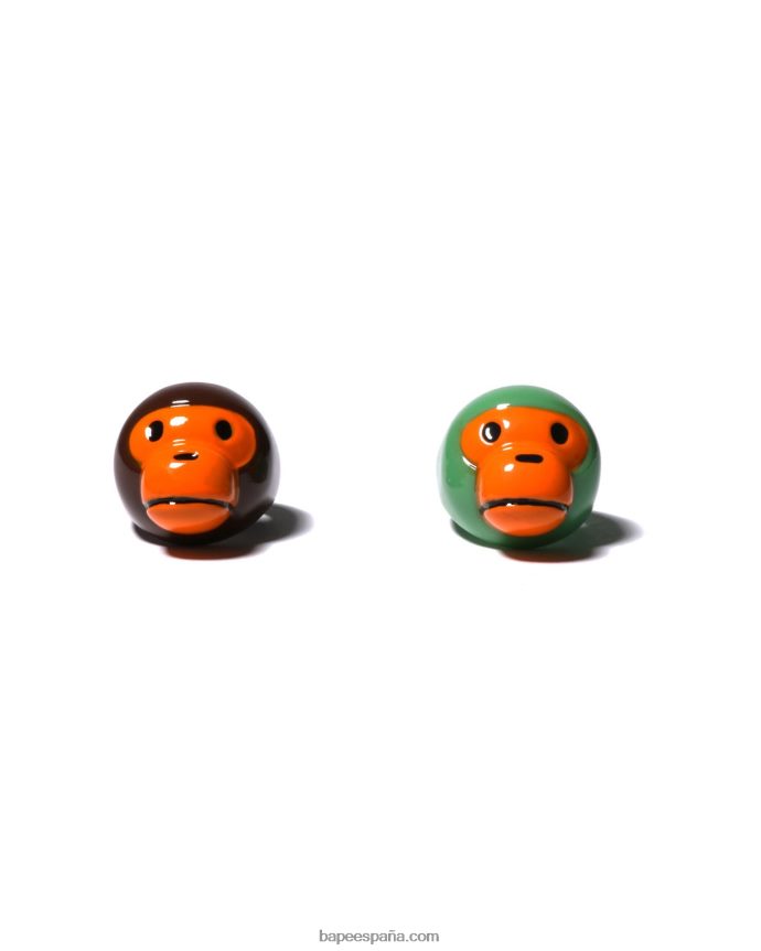 mujer A Bathing Ape juego de anillos bebé milo 288PLL1146 marrón