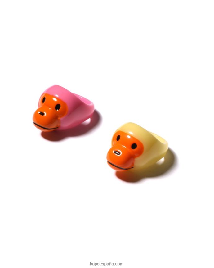 mujer A Bathing Ape juego de anillos bebé milo 288PLL1147 rosa
