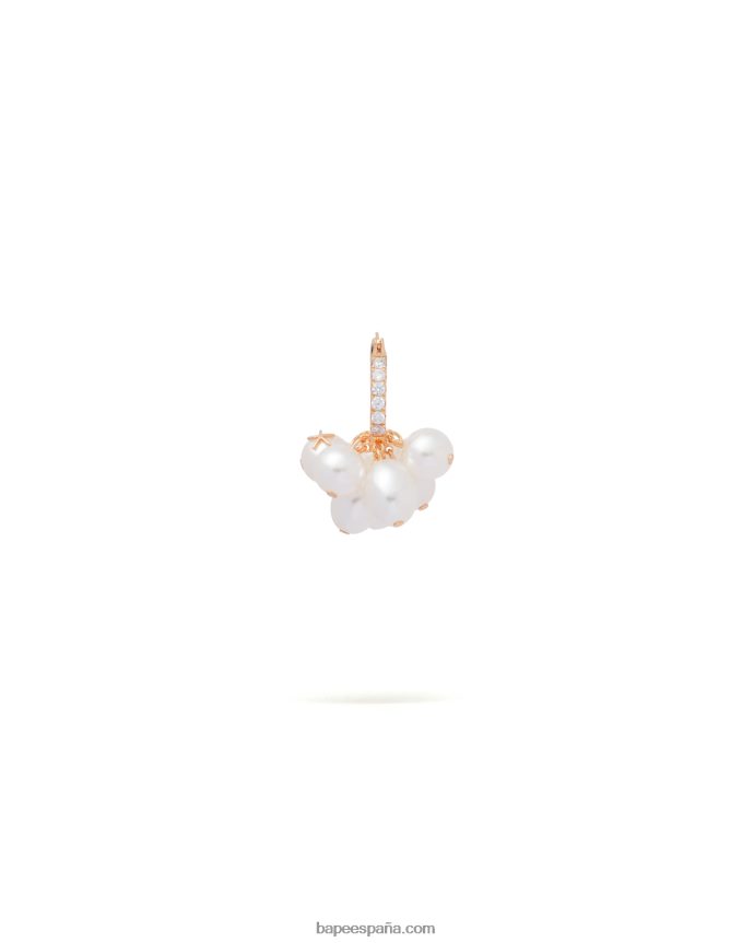 mujer A Bathing Ape pendiente de perlas de cristal 288PLL1122 oro