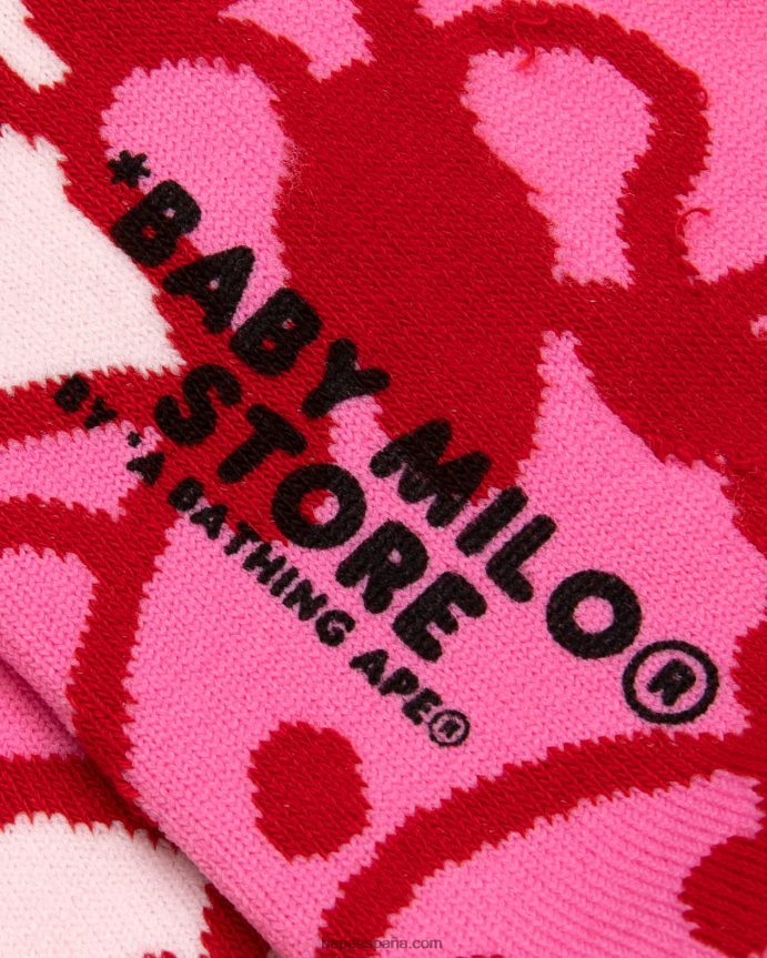 mujer A Bathing Ape bebé milo calcetines 288PLL1081 rosa