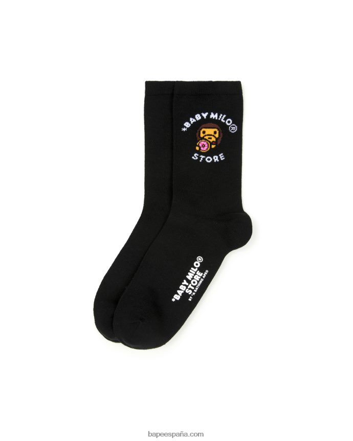 mujer A Bathing Ape bebé milo calcetines 288PLL1092 negro