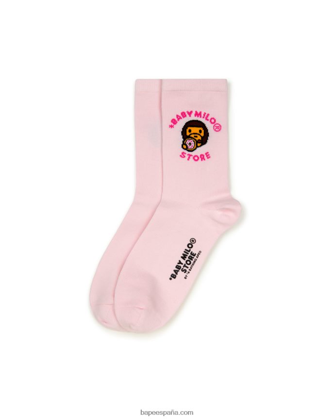 mujer A Bathing Ape bebé milo calcetines 288PLL1093 rosa