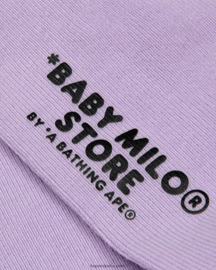 mujer A Bathing Ape bebé milo calcetines 288PLL1098 púrpura