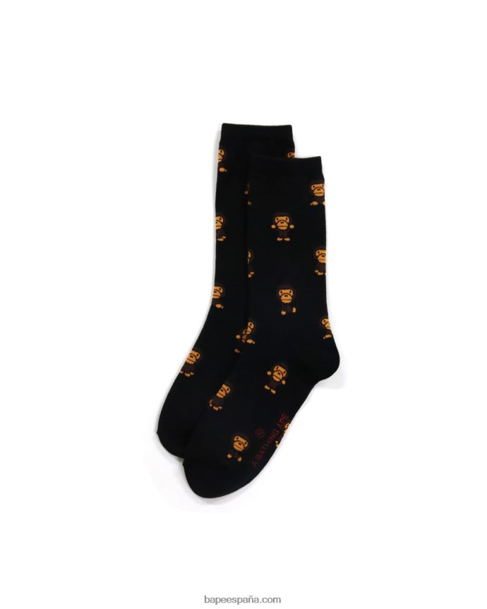mujer A Bathing Ape bebé milo calcetines 288PLL1159 negro