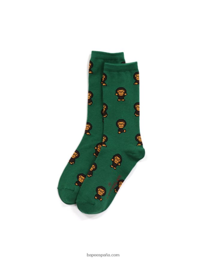 mujer A Bathing Ape bebé milo calcetines 288PLL1160 Esmeralda