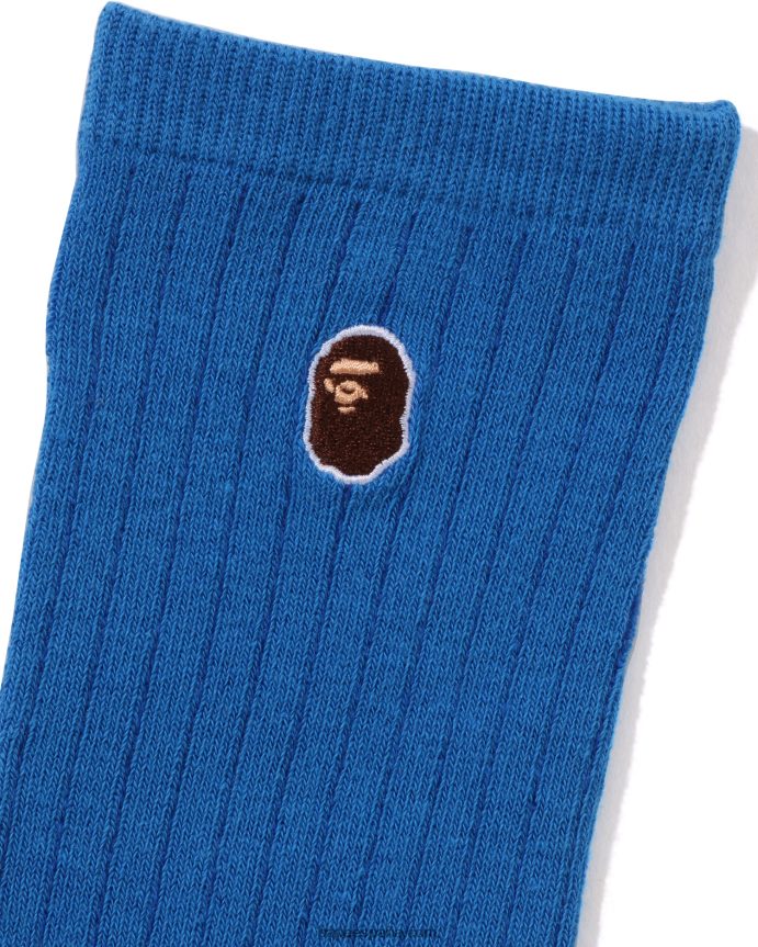 mujer A Bathing Ape cabeza de un punto calcetines 288PLL1069 azul real