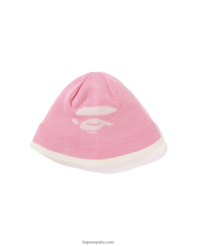 mujer A Bathing Ape gorro tejido con cara 288PLL1107 rosa