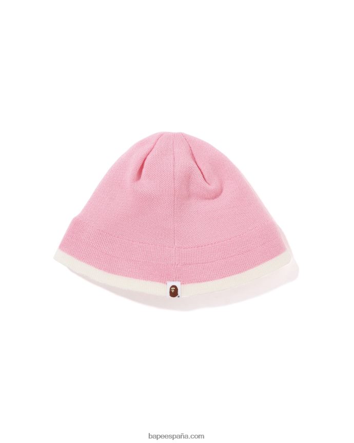 mujer A Bathing Ape gorro tejido con cara 288PLL1107 rosa