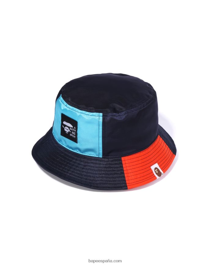 mujer A Bathing Ape sombrero de pescador con bloques de color 288PLL1148 caso