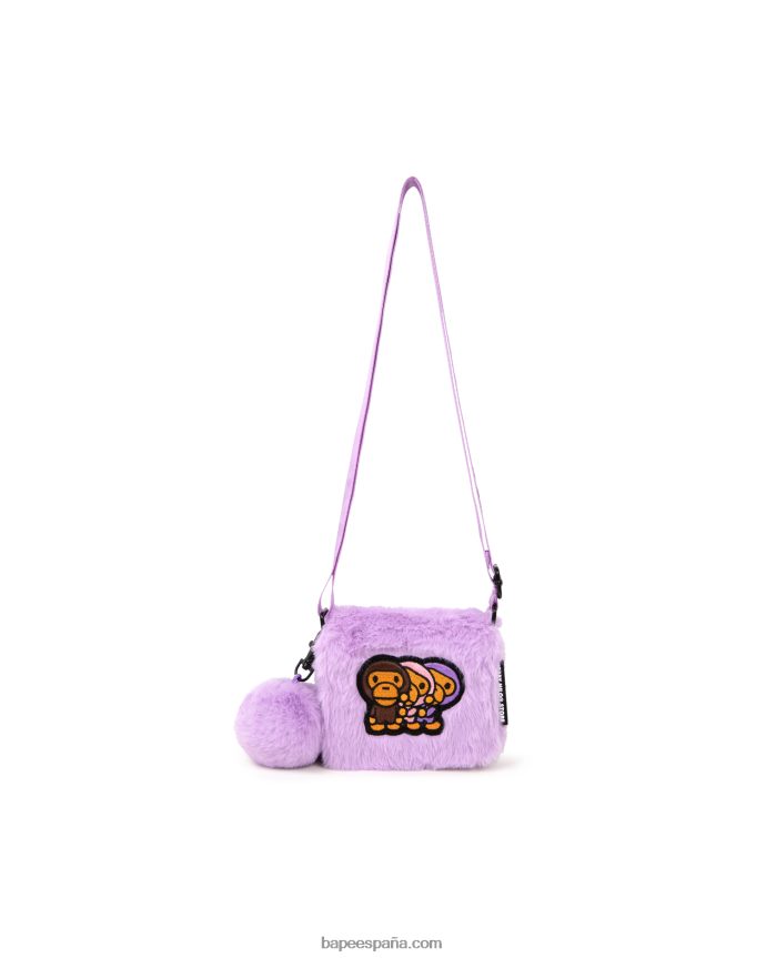 mujer A Bathing Ape bandolera pequeña 288PLL1131 púrpura