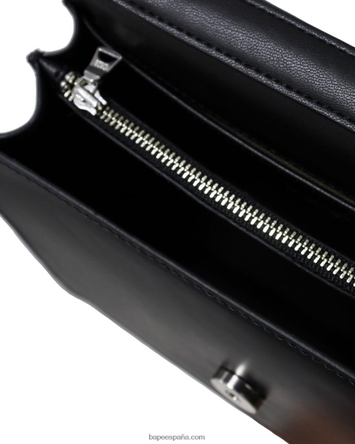 mujer A Bathing Ape bolso de hombro baby milo de piel 288PLL1265 negro