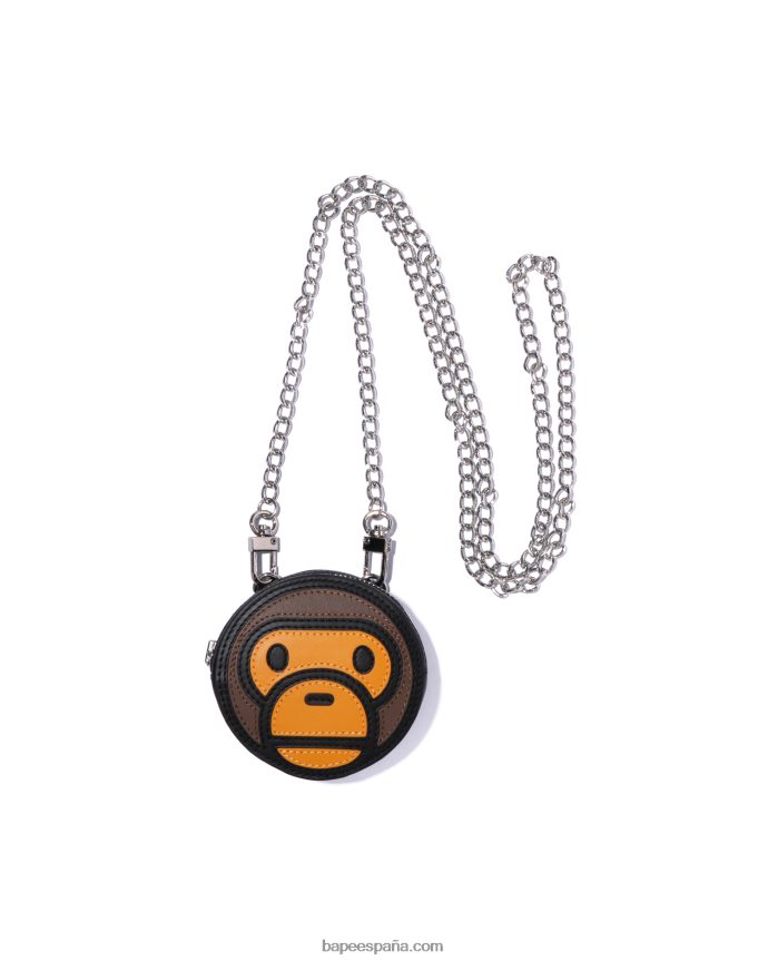 mujer A Bathing Ape minibolso de hombro baby milo 288PLL1067 negro