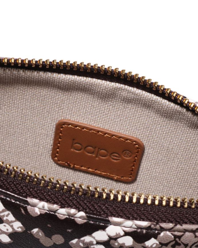 mujer A Bathing Ape bolso de mano con motivo de serpiente 288PLL1108 beige