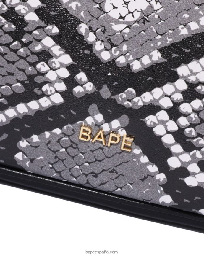 mujer A Bathing Ape bolso de mano con motivo de serpiente 288PLL1109 gris