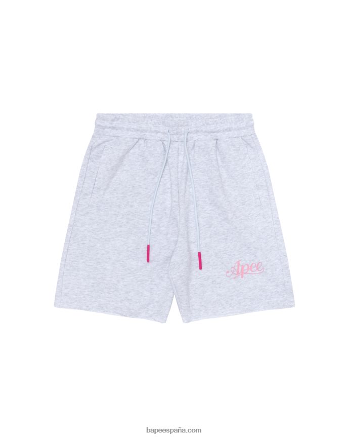 mujer A Bathing Ape bermudas con logo 288PLL960 gris