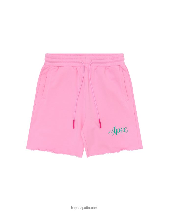 mujer A Bathing Ape bermudas con logo 288PLL961 rosa