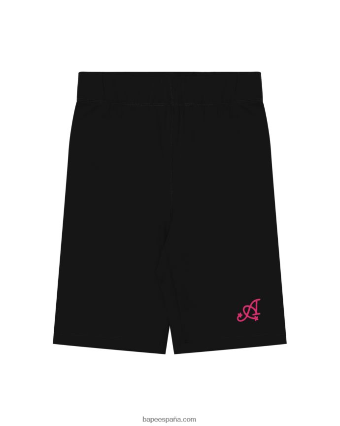 mujer A Bathing Ape pantalones cortos ajustados 288PLL941 negro
