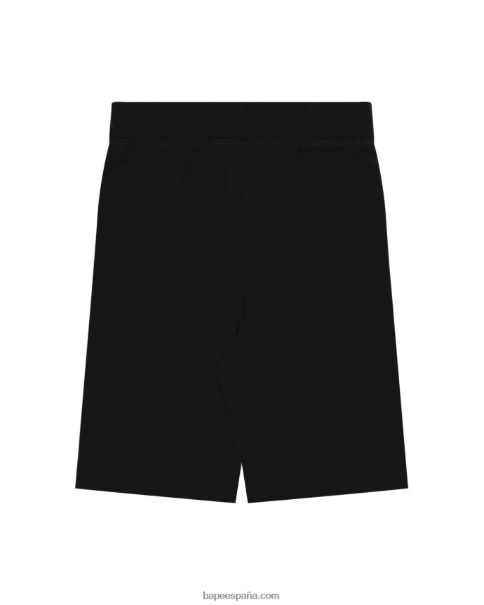 mujer A Bathing Ape pantalones cortos ajustados 288PLL941 negro