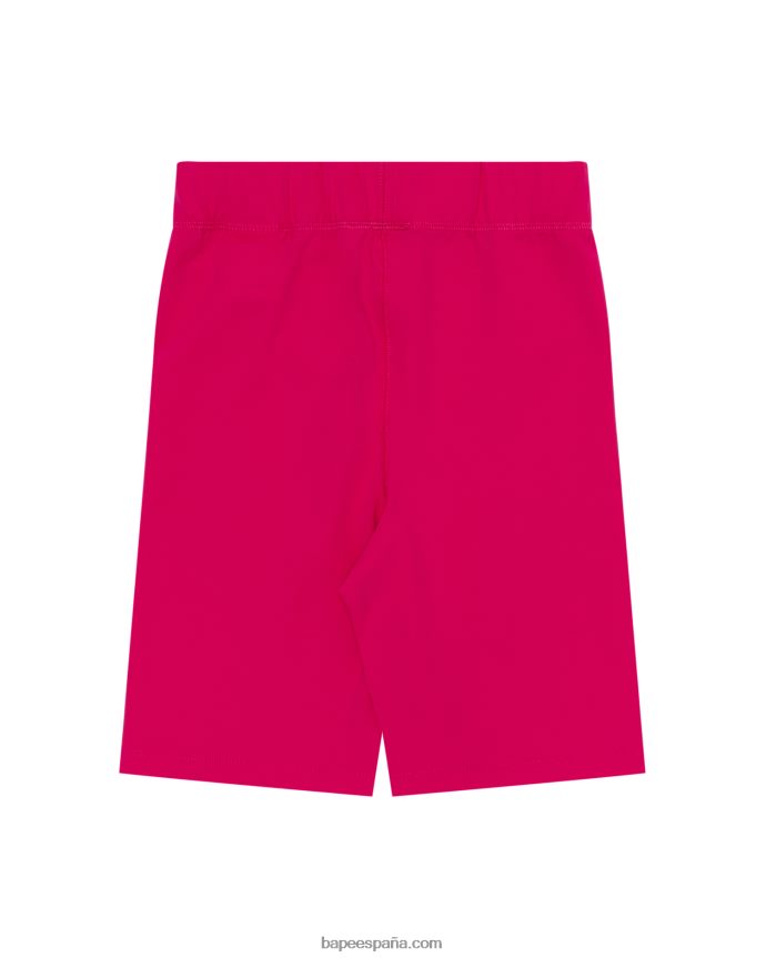 mujer A Bathing Ape pantalones cortos ajustados 288PLL942 rosa carmín