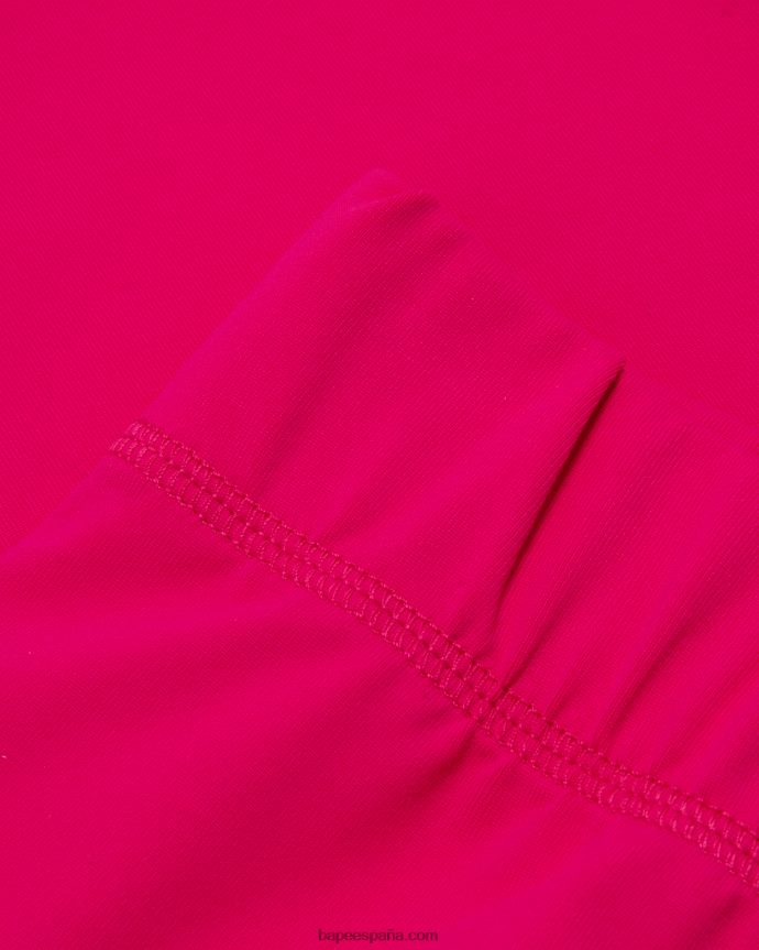 mujer A Bathing Ape pantalones cortos ajustados 288PLL942 rosa carmín