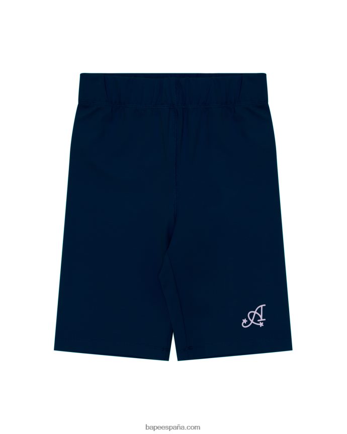 mujer A Bathing Ape pantalones cortos ajustados 288PLL943 Azul marino
